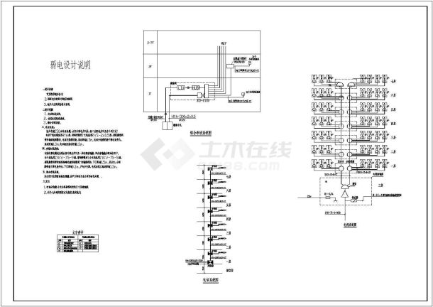 宿舍电气cad施工平面图纸全套设计-图一