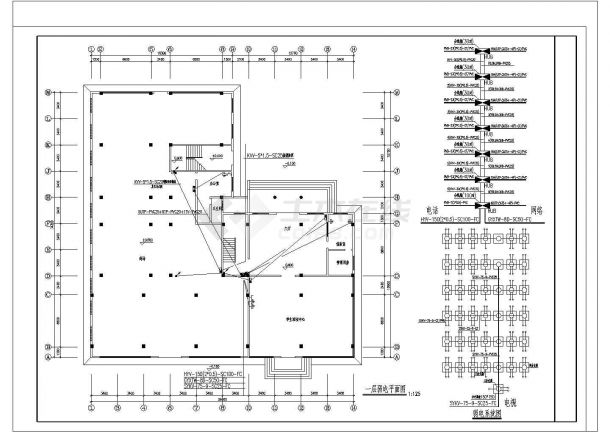 学生宿舍楼全套电气设计施工CAD图方案-图二