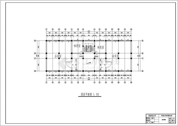 某地6层框架结构办公楼建筑方案图-图二