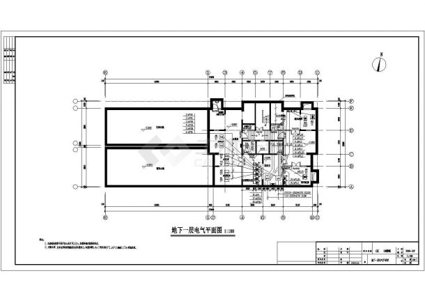 公寓宿舍楼全套电气施工CAD图设计方案-图一