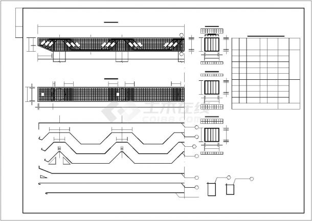 预应力空心板桥梁结构的cad施工设计图-图二
