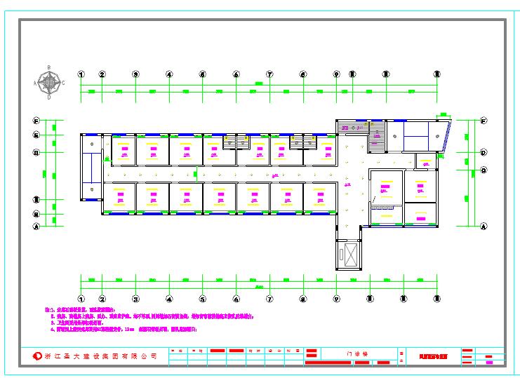 某地方医院装修设计CAD平面布置参考图