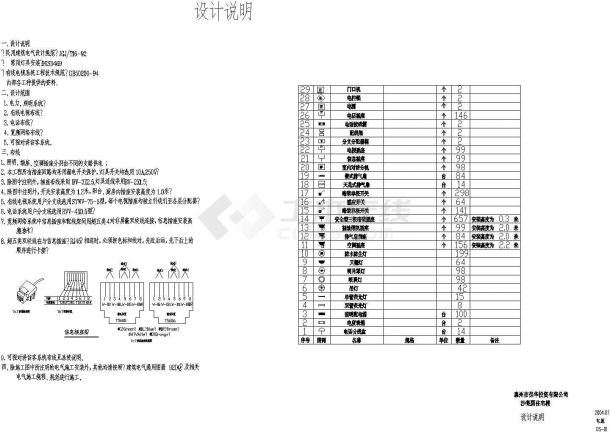 小户型住户全套电气设计施工CAD图-图一