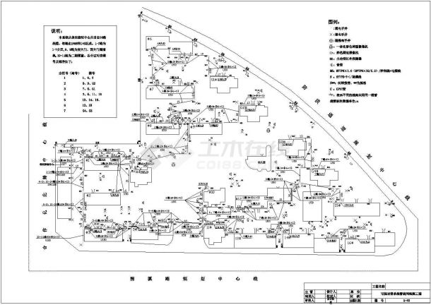 住宅小区网络电气设计全套cad施工图-图二