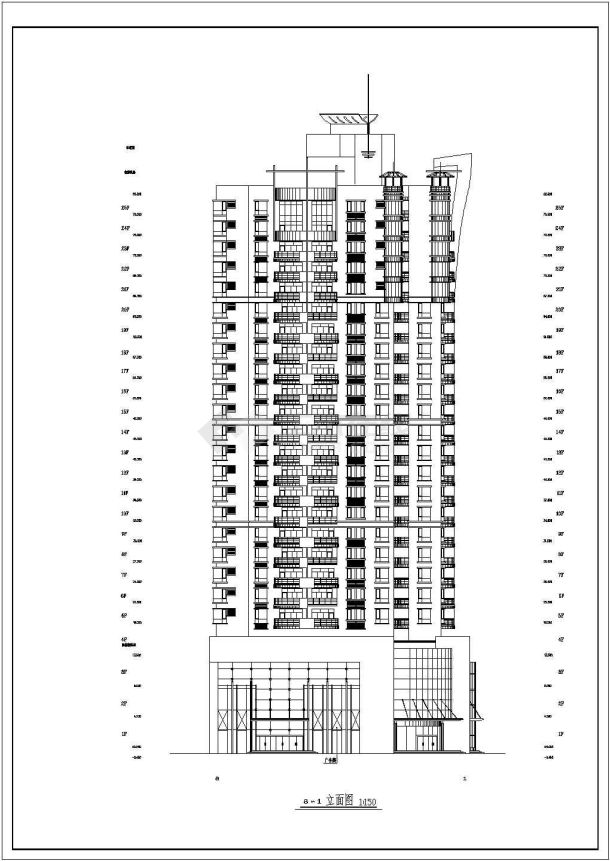 高层商住楼电气cad施工平面图纸全套-图二