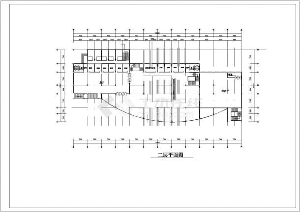 某地三层展览馆建筑设计施工图-图二