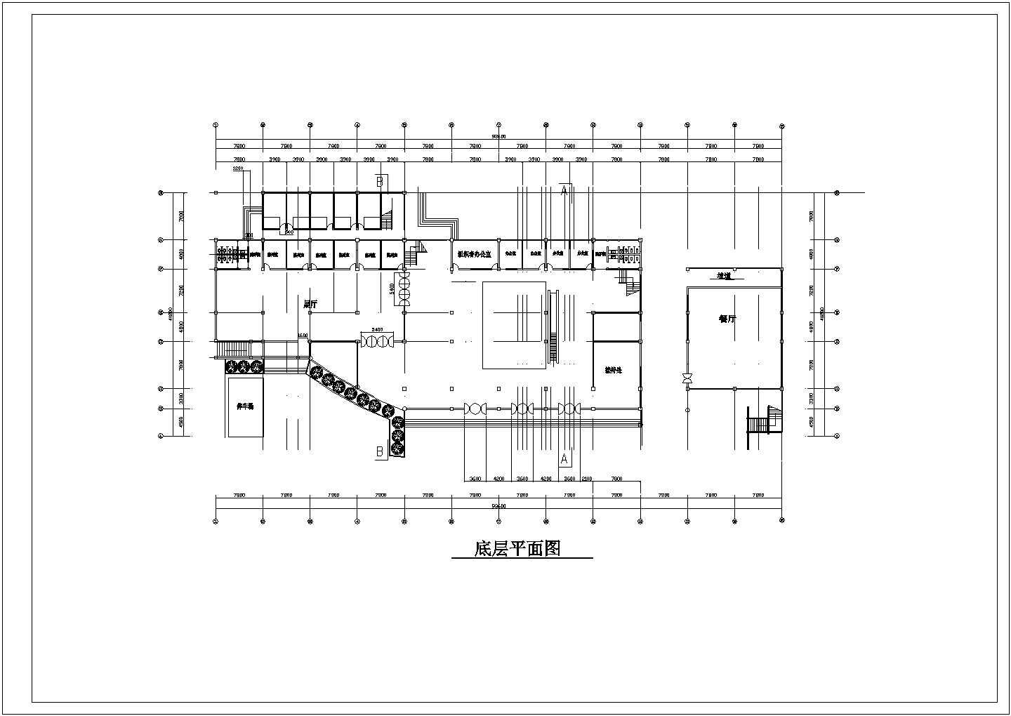 某地三层展览馆建筑设计施工图