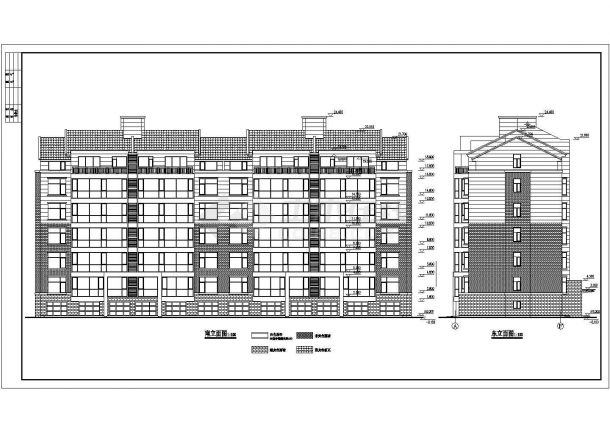 某地6层框架结构住宅楼建筑设计扩初图-图一