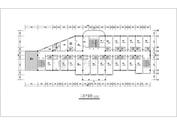 某地渡假村综合楼欧式建筑方案cad图纸-图二