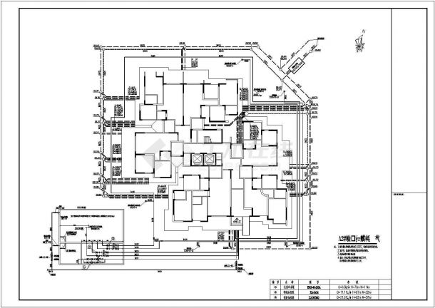 某地办公大楼建筑给排水设计CAD图纸-图二