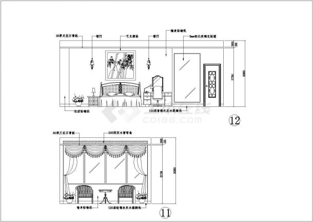 某经典住宅户型图cad施工详情图纸-图一