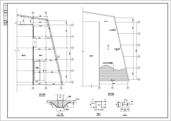 某地扩建单坡双跨门式钢架厂房施工图_图1
