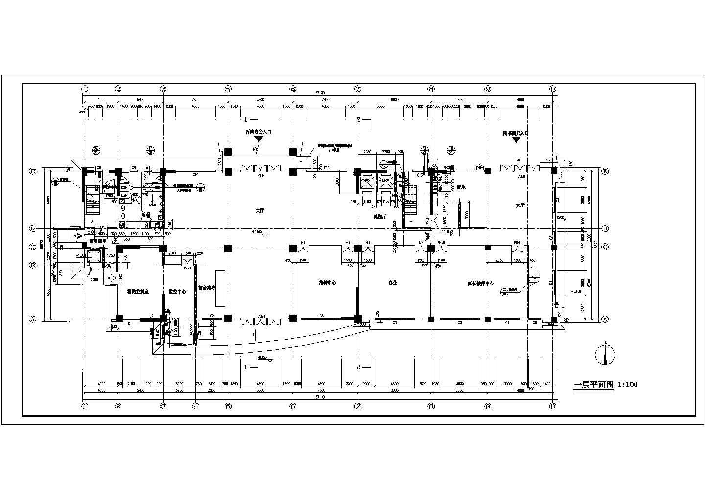 【合肥】15层框架剪力墙结构学校图书馆建筑设计施工图