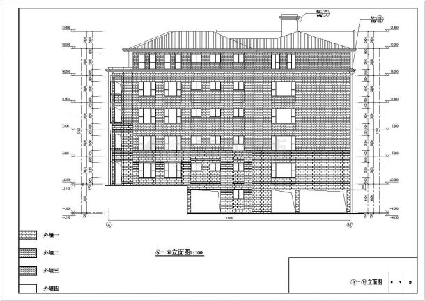 武汉市五层框架结构教学楼建筑结构施工图-图一