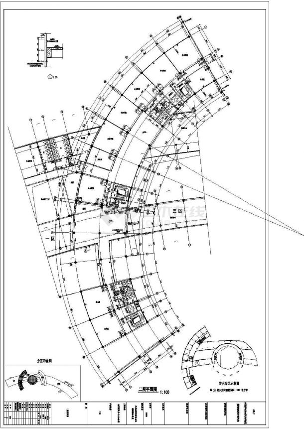 某办公楼建筑设计方案CAD施工图-图一