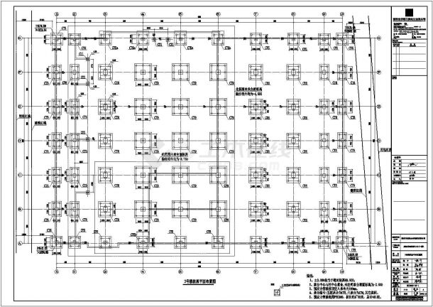 越海华南物流中心框架结构设计施工图纸-图一
