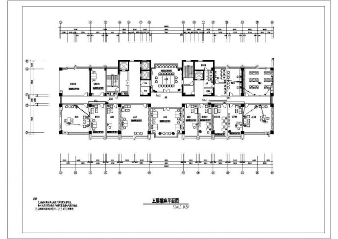 十二层办公楼装修电气设计CAD施工图_图1