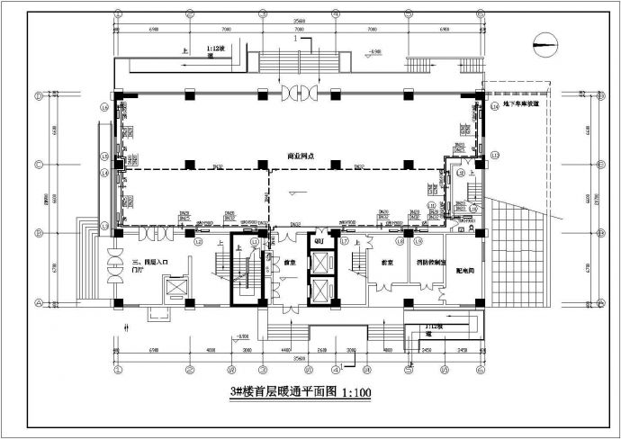 某高层住宅楼采暖、防排烟cad设计施工图节点图纸_图1