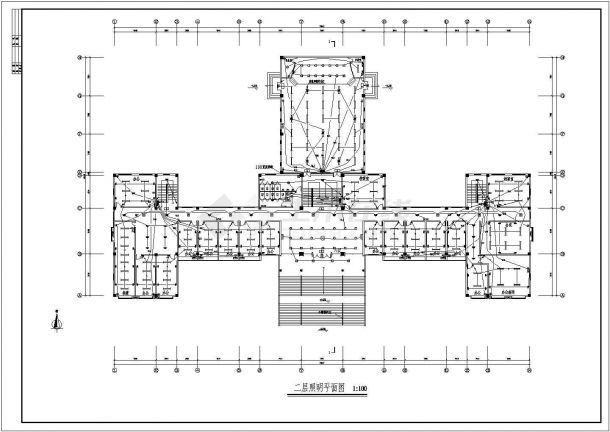 某地办公楼电气设计CAD施工图纸-图二