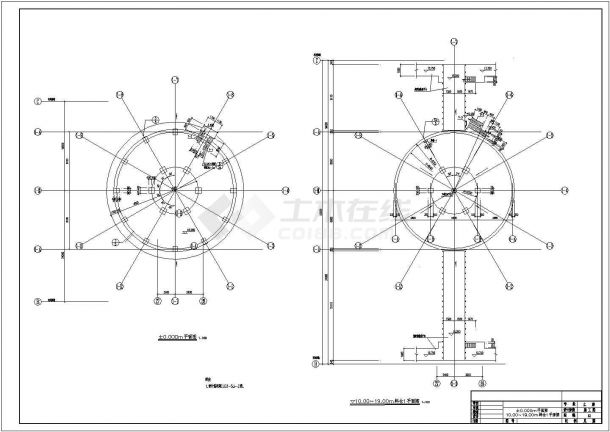 某地33米钢筋混凝土筒仓结构施工图-图一