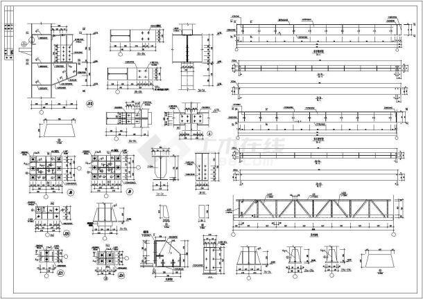 某新建厂房轻钢结构建筑结构CAD设计施工图-图一