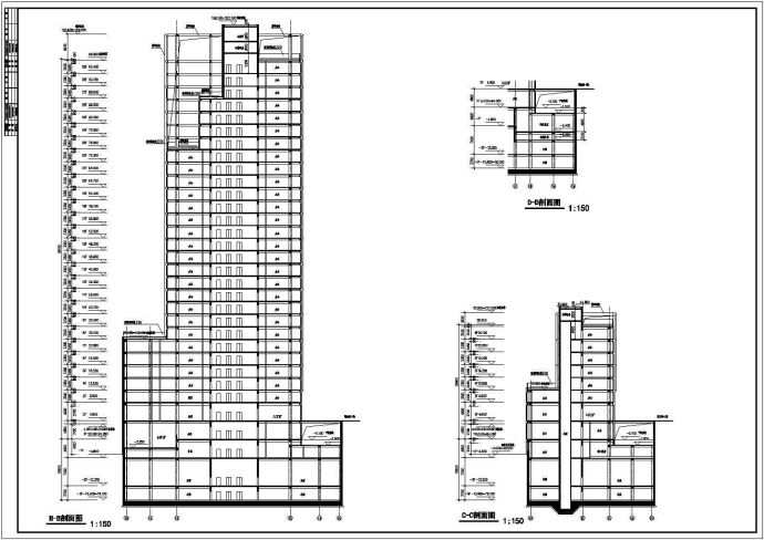 某地29层框剪结构办公楼建筑设计方案图_图1