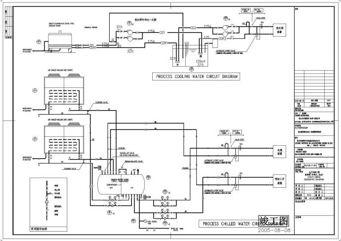 某日系工厂项目工艺冷却水流程设计图纸_图1