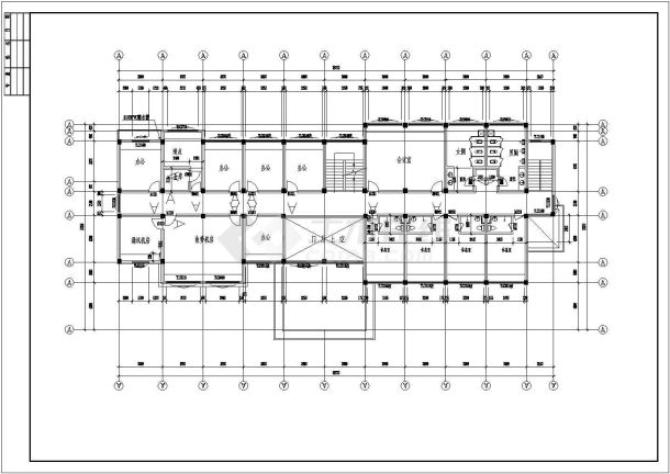 收费站建筑设计方案及施工全套CAD图-图二