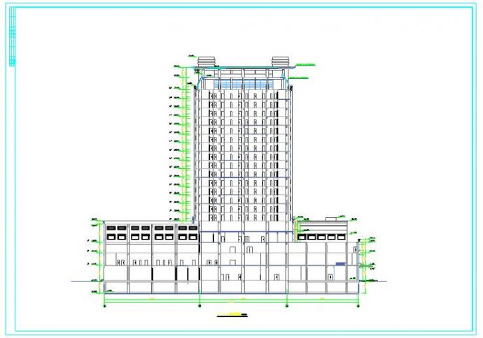 塘栖大厦-酒店建筑设计方案及施工全套CAD图_图1