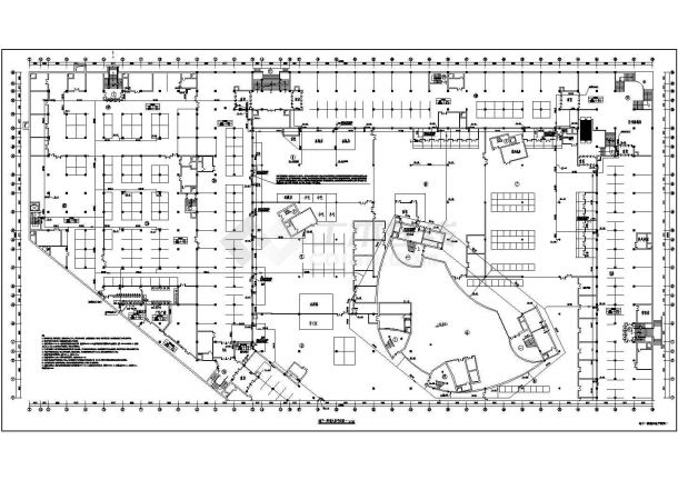 某大型框架结构地下商场给排水消防施工图-图一