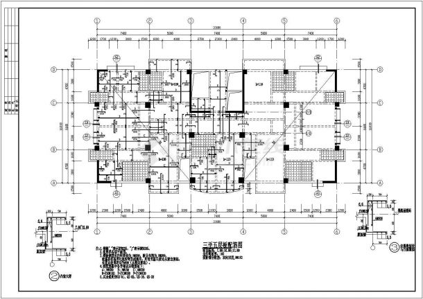 某地16层框剪结构商住楼结构施工图-图二