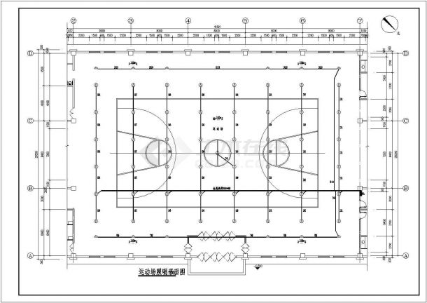 篮球体育健身馆建筑电气设计全套图纸-图一