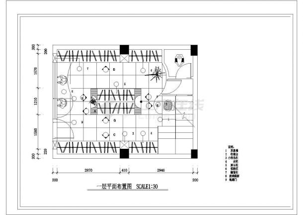 服装店建筑设计方案及施工全套CAD图-图二