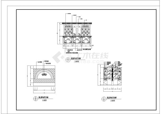 中餐厅建筑设计方案及施工全套CAD平面图-图一