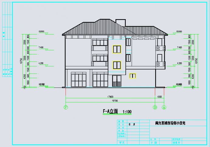 某地3层框架结构商住楼建筑方案图_图1