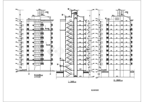 某地11层框架结构住宅楼建筑设计施工图-图二