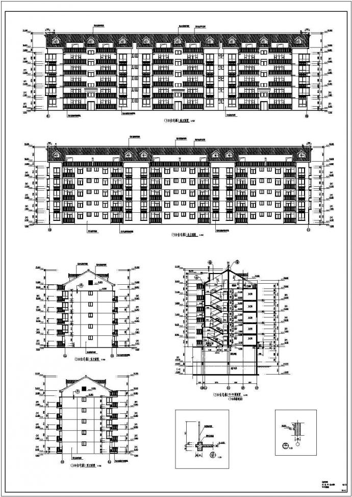 某农贸市场多套商住楼建筑设计施工图_图1