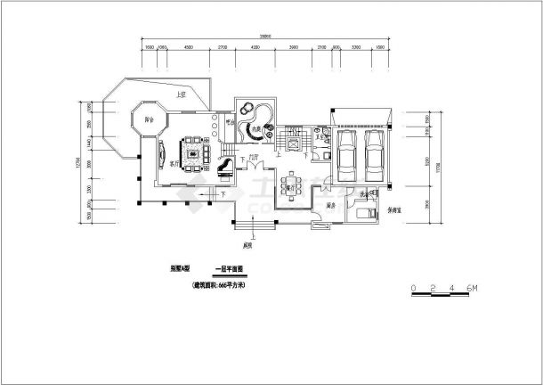 某地别墅建筑户型设计图（节点详细）-图二