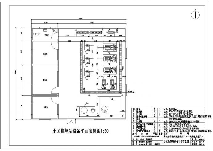 青岛某小区室外采暖及热交换站设计图_图1