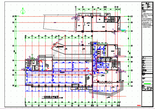 某地高层办公楼给排水CAD设计施工图纸-图二