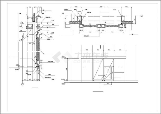某大型食堂钢结构建筑施工图纸（标注详细）-图二