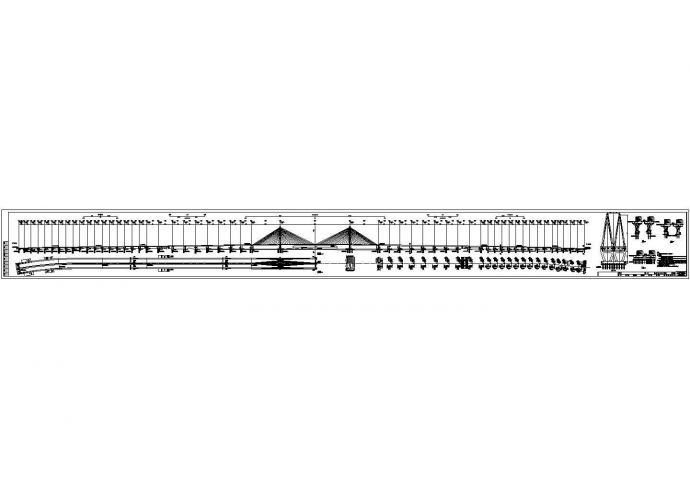 某公路跨海斜拉特大桥总体布置设计图_图1