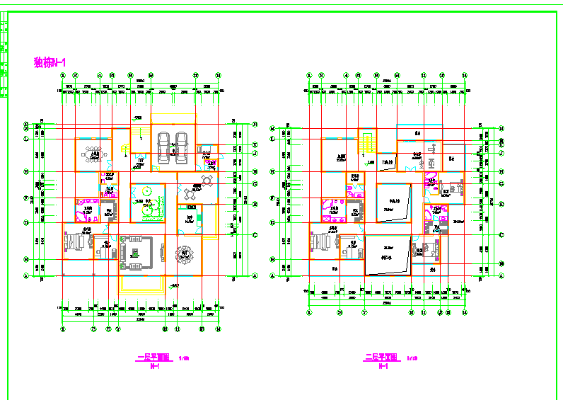 某别墅建筑户型规划设计图（节点详细）