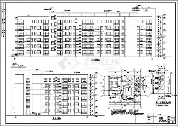 某地小户型公寓住宅楼建筑设计施工图-图一