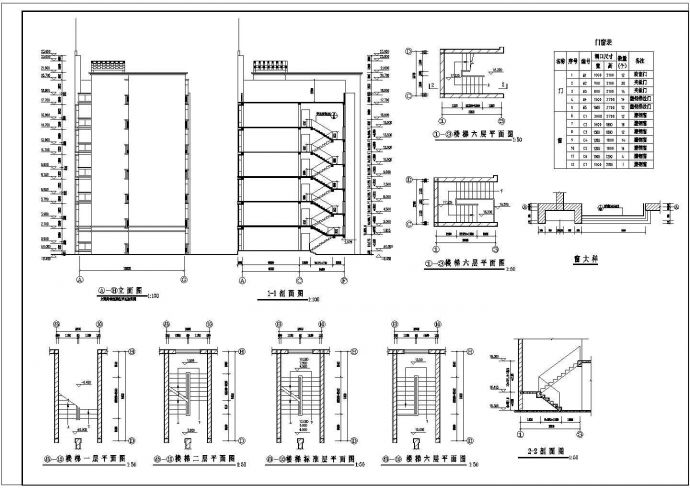 某地七层住宅楼建筑施工图纸（节点详细）_图1