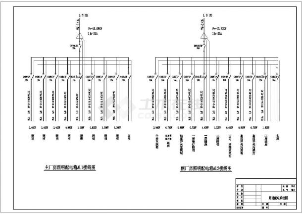 贵州某厂房照明系统设计方案及施工全套CAD图纸-图二