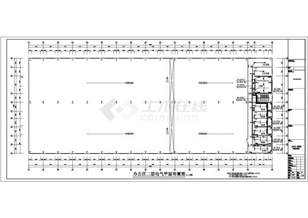 某厂房电气设计方案及施工全套CAD详图-图二