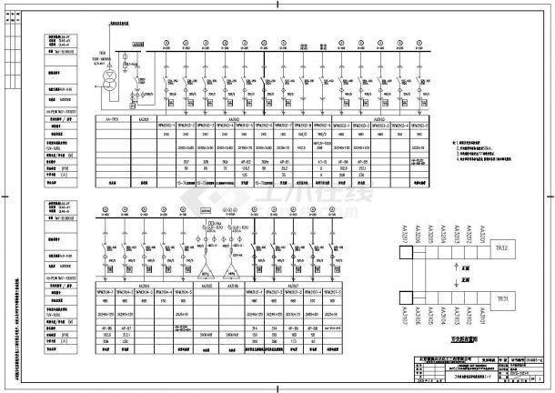 某工厂电气施工图2-RGT扩建供电系统全套图纸-图二