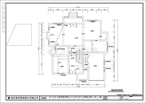 某地三层别墅室内装修设计施工图纸-图二