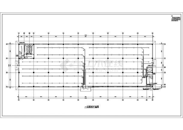 上海某厂房电气设计方案及施工全套CAD图纸-图一